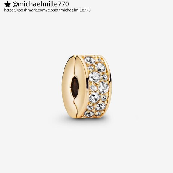 Pandora Clear Pavé Clip Charm - Picture 1 of 5